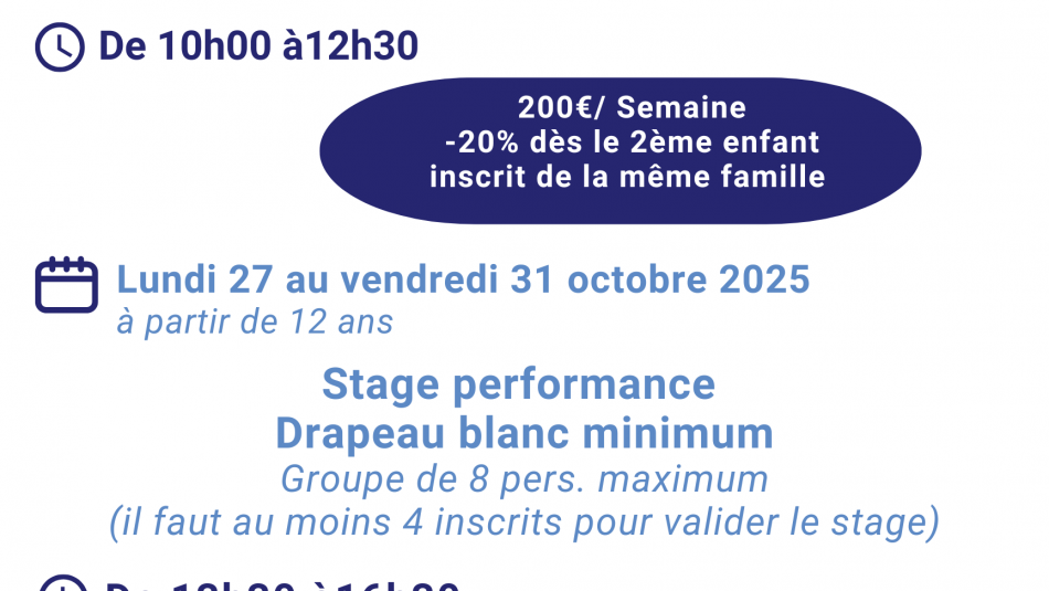 Stages Juniors